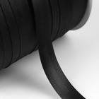 Косая бейка атласная, 15 мм × 132 м, цвет чёрный F322 - Фото 2