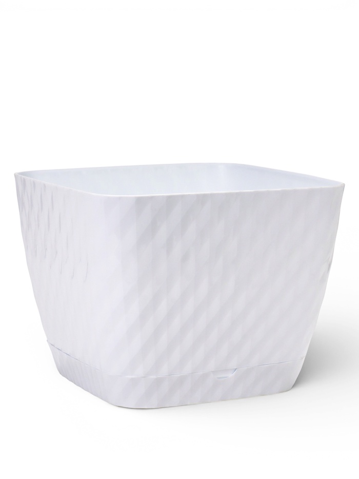 Горшок для цветов с поддоном СибПолимер «Классика», 15 л, пластиковый, белый - Фото 1