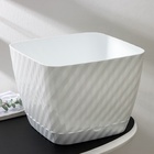 Горшок для цветов с поддоном СибПолимер «Классика», 15 л, пластиковый, белый - Фото 8