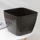 Горшок для цветов с поддоном «СибПолимер. Классика», 15 л, пластиковый, цвет шоколадный - Фото 1