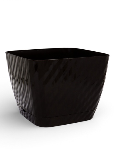 Горшок для цветов с поддоном «СибПолимер. Классика», 15 л, пластиковый, цвет шоколадный