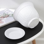 Горшок для цветов с поддоном СибПолимер «Ангара», 2.5 л, пластиковый, белый - Фото 3