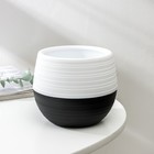 Горшок для цветов с поддоном СибПолимер «Дуэт», 500 мл, пластиковый, чёрно-белый - Фото 2