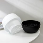 Горшок для цветов с поддоном СибПолимер «Дуэт», 500 мл, пластиковый, чёрно-белый - Фото 4