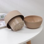 Горшок для цветов с поддоном СибПолимер «Дуэт», 500 мл, пластиковый, кофе с молоком - Фото 4