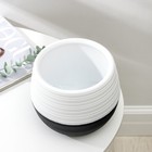 Горшок для цветов с поддоном СибПолимер «Дуэт», 1.5 л, пластиковый, чёрно-белый - Фото 3