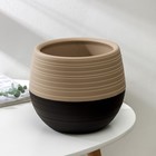 Горшок для цветов с поддоном «СибПолимер. Дуэт», 2.5 л, пластиковый, цвет шоколадный / кофе с молоком - Фото 2