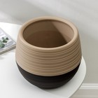 Горшок для цветов с поддоном «СибПолимер. Дуэт», 2.5 л, пластиковый, цвет шоколадный / кофе с молоком - Фото 3