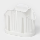 Подставка для столовых приборов IDEA, 3-х секционная, пластик, белый - Фото 2