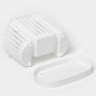 Подставка для столовых приборов IDEA, 3-х секционная, пластик, белый - Фото 3