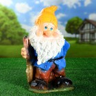 Садовая фигура "Гном Красавчик с лопатой" 40х21см - Фото 1