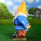 Садовая фигура "Гном Красавчик с лопатой" 40х21см - Фото 2