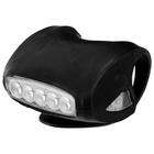 Фонарь велосипедный передний STG BC-RL8010, 5 диодов, силиконовый, цвет черный - Фото 1