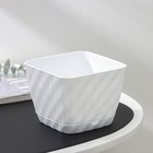 Горшок для цветов с поддоном «СибПолимер. Классика», 1 л, пластиковый, белый - Фото 2