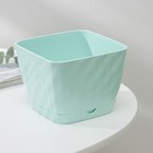 Горшок для цветов с поддоном СибПолимер «Классика», 1 л, пластиковый, мятный - Фото 2