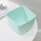 Горшок для цветов с поддоном СибПолимер «Классика», 1 л, пластиковый, мятный - Фото 3