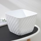 Горшок для цветов с поддоном СибПолимер «Классика», 4.5 л, пластик, белый - Фото 1