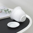 Горшок для цветов с поддоном СибПолимер «Ангара», 300 мл, пластиковый, белый - Фото 2