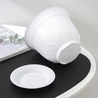 Горшок для цветов с поддоном СибПолимер «Ангара», 1.5 л, пластик, белый - Фото 3