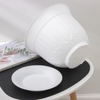 Горшок для цветов с поддоном СибПолимер «Ангара», 7 л, пластик, белый - Фото 2