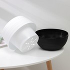 Горшок для цветов с поддоном «Дуэт», 2.5 л, пластиковый, чёрно-белый - Фото 3