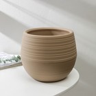 Горшок для цветов с поддоном СибПолимер «Дуэт», 2.5 л, пластиковый, кофе с молоком - Фото 2