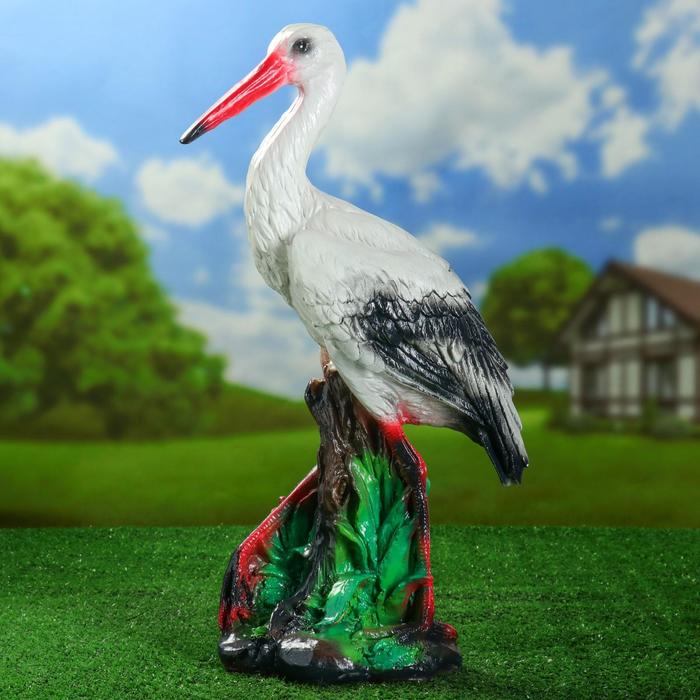 Садовая фигура "Аист", гипс, 57 см - Фото 1