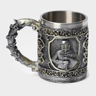 Кружка средневековая «Рыцарь», 400 мл, нержавеющая сталь, серебристая - Фото 3