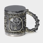 Кружка средневековая «Рыцарь», 400 мл, нержавеющая сталь, серебристая - Фото 6