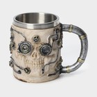 Кружка средневековая «Мертвец», 400 мл, нержавеющая сталь, бежевая - Фото 1