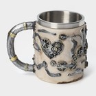 Кружка средневековая «Мертвец», 400 мл, нержавеющая сталь, бежевая - Фото 3