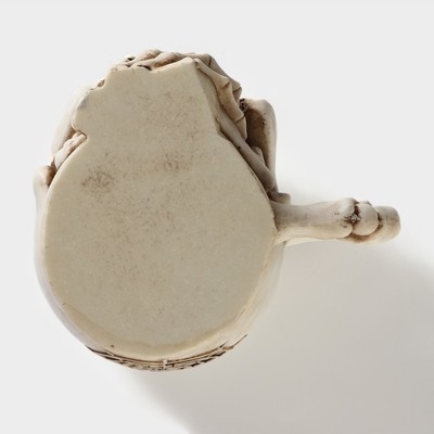 Кружка средневековая «Череп», 400 мл, нержавеющая сталь, бежевая