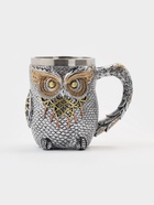 Кружка средневековая «Сова», 400 мл, 14.5×10×11.5 см, нержавеющая сталь, серебристая - Фото 2