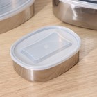 Набор салатников из нержавеющей стали с крышками, 5 шт: 350 мл, 700 мл, 850 мл, 1,3 л, 1,6 л 4324337