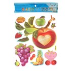 Наклейка ткань блеск "Гусеничка/яблочко" 38х24 см - Фото 1