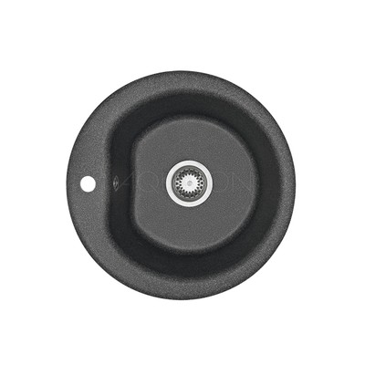 Мойка для кухни из литого мрамора AQUATON Мида круглая графит 1A712732Md=210