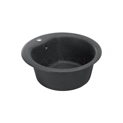 Мойка для кухни из литого мрамора AQUATON Мида круглая графит 1A712732Md=210