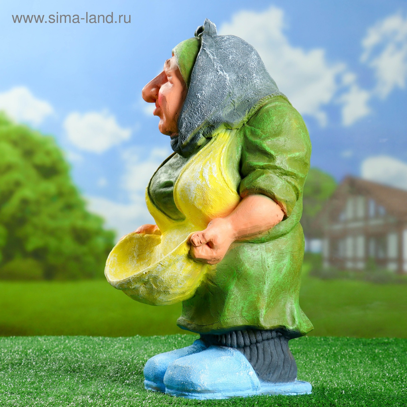 Декоративная фигурка садовая Баба с тяпкой H-65 см купить в Москве