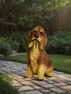 Садовая фигура из полистоуна «Собака Спаниель», 33×21×25 см - Фото 3