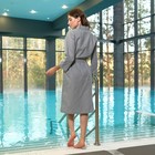 Халат вафельный женский Экономь и Я рукав 3/4, размер 54-56, серый, 100% хлопок, 200 г/м² - Фото 2