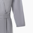 Халат вафельный женский Экономь и Я рукав 3/4, размер 54-56, серый, 100% хлопок, 200 г/м² - Фото 6