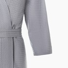 Халат вафельный женский Экономь и Я рукав 3/4, размер 54-56, серый, 100% хлопок, 200 г/м² - Фото 8