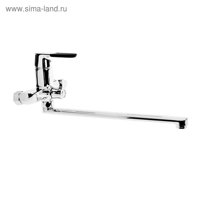 Смеситель для ванны RMS SL123BL-006E, однорычажный, душевой набор, черный/хром - Фото 1