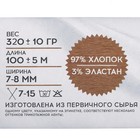 Трикотажная пряжа лицевая Softino «Лентино», 100 м/320±10 г, 7-8 мм, (пыльная роза) 4435583 - фото 319915846