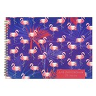 Альбом для рисования А4, 32 листа на гребне Calligrata «Фламинго», обложка мелованный картон, блок 100 г/м² - Фото 1