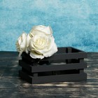 Кашпо деревянное 20×13×9.5 см "Classic", трёхреечное, чёрный Дарим Красиво - Фото 1