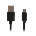 Кабель Nobby, micro USB, 2 A, 1 м, повышенная защита коннекторов, черный - Фото 1