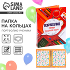 Папка школьная на кольцах «Портфолио ученика начальной школы», без разделителей, 24.5×32 см - Фото 1