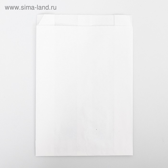 Пакет бумажный фасовочный, белый, V-образное дно 25 х 17 х 7 см - Фото 1