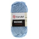 Пряжа "Macrame Макраме" 100% полиэстер 130м/90гр (133 голубой) - фото 8468892
